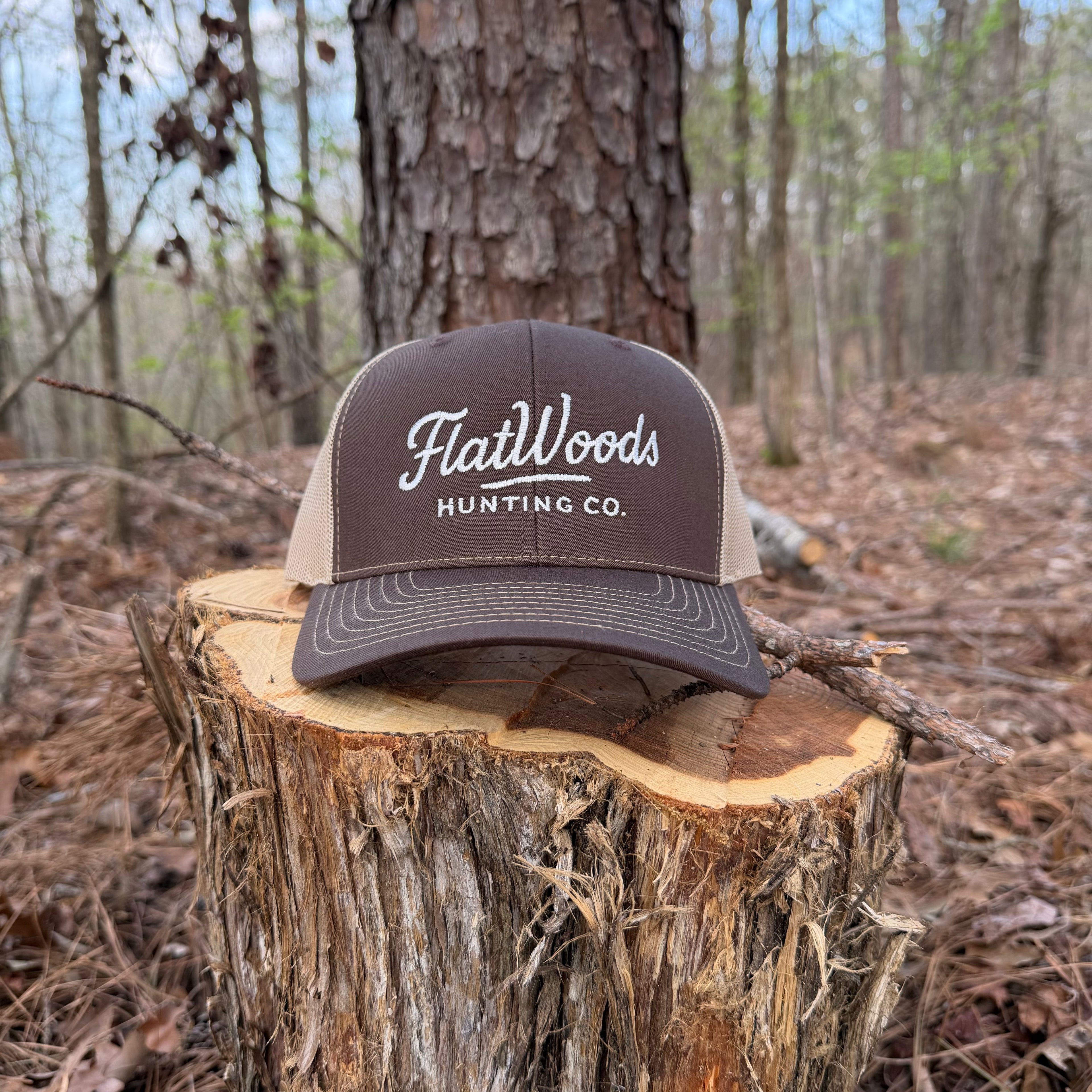Flatwoods Brown Khaki Trucker Hat | Richardson 112 Hunting Hat