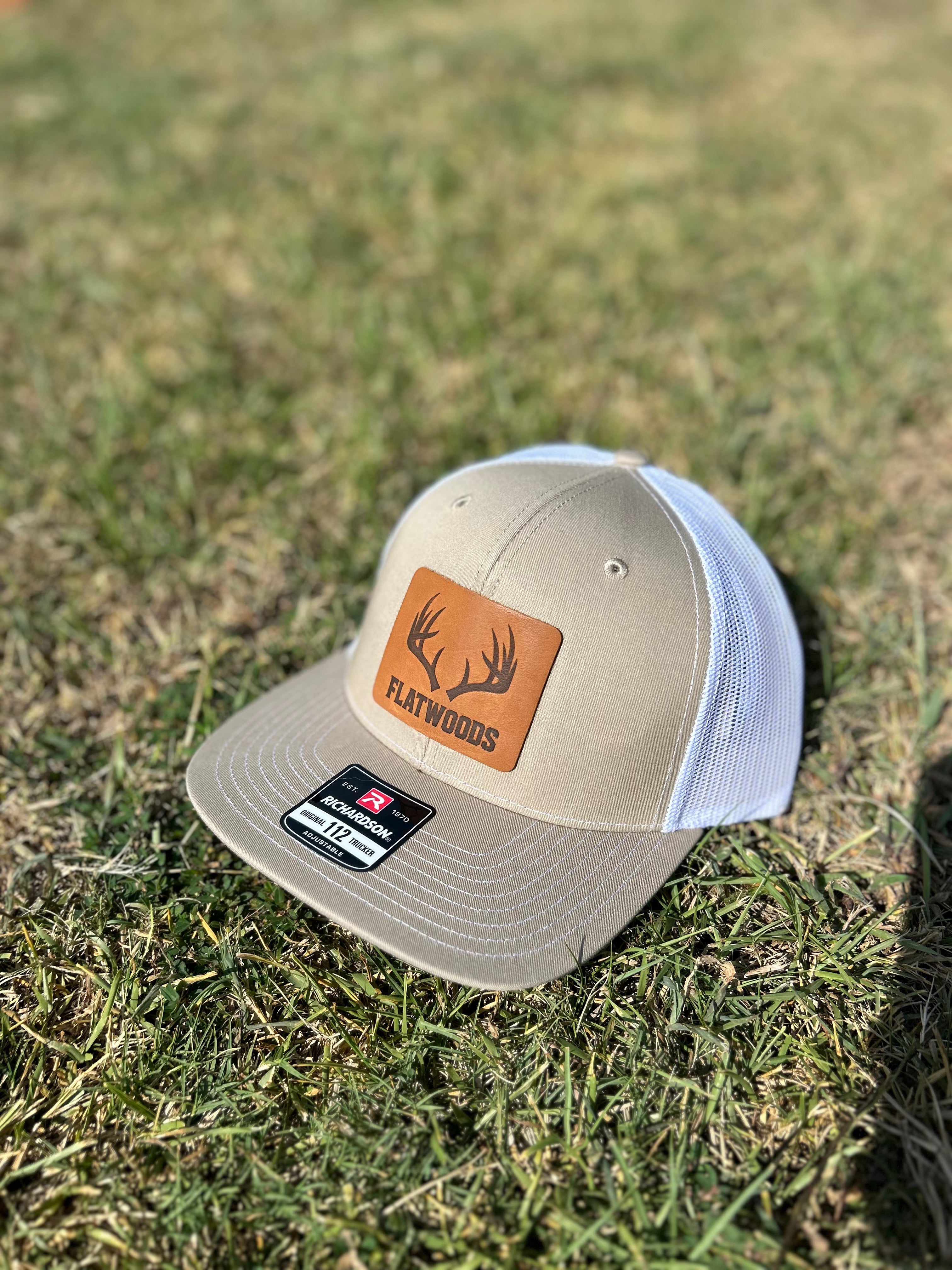 Rack Leather Patch Trucker Hat | Khaki